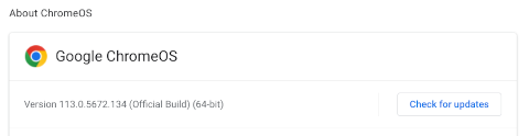 chromeos version