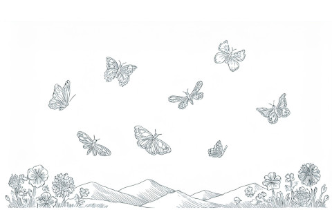 Another generative image with butterflies