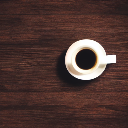 A cup of coffee, plain background, photo