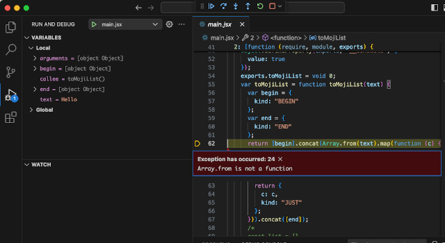 Array.from is not a function